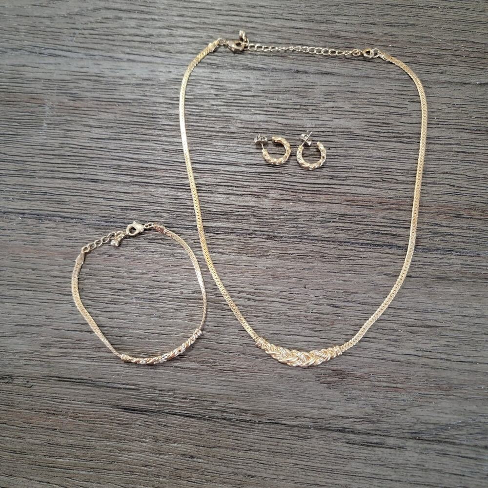 Avon 2006 Rhinestone Accented Frontal Braid Three Piece Set